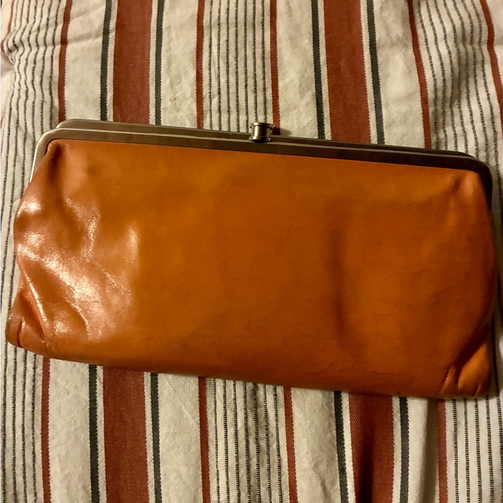 HOBO leather Wallet with paisley inside